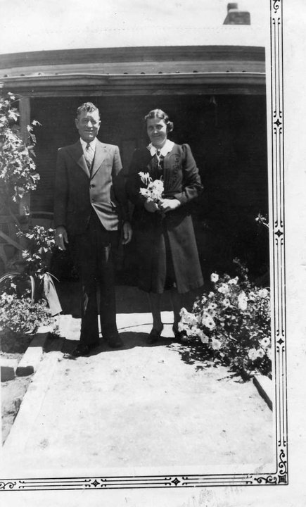 (Jack) JOhn Edward Heneker 52 with wife (May) Edith May Heneker nee Grimwood 49, home in Hawker
